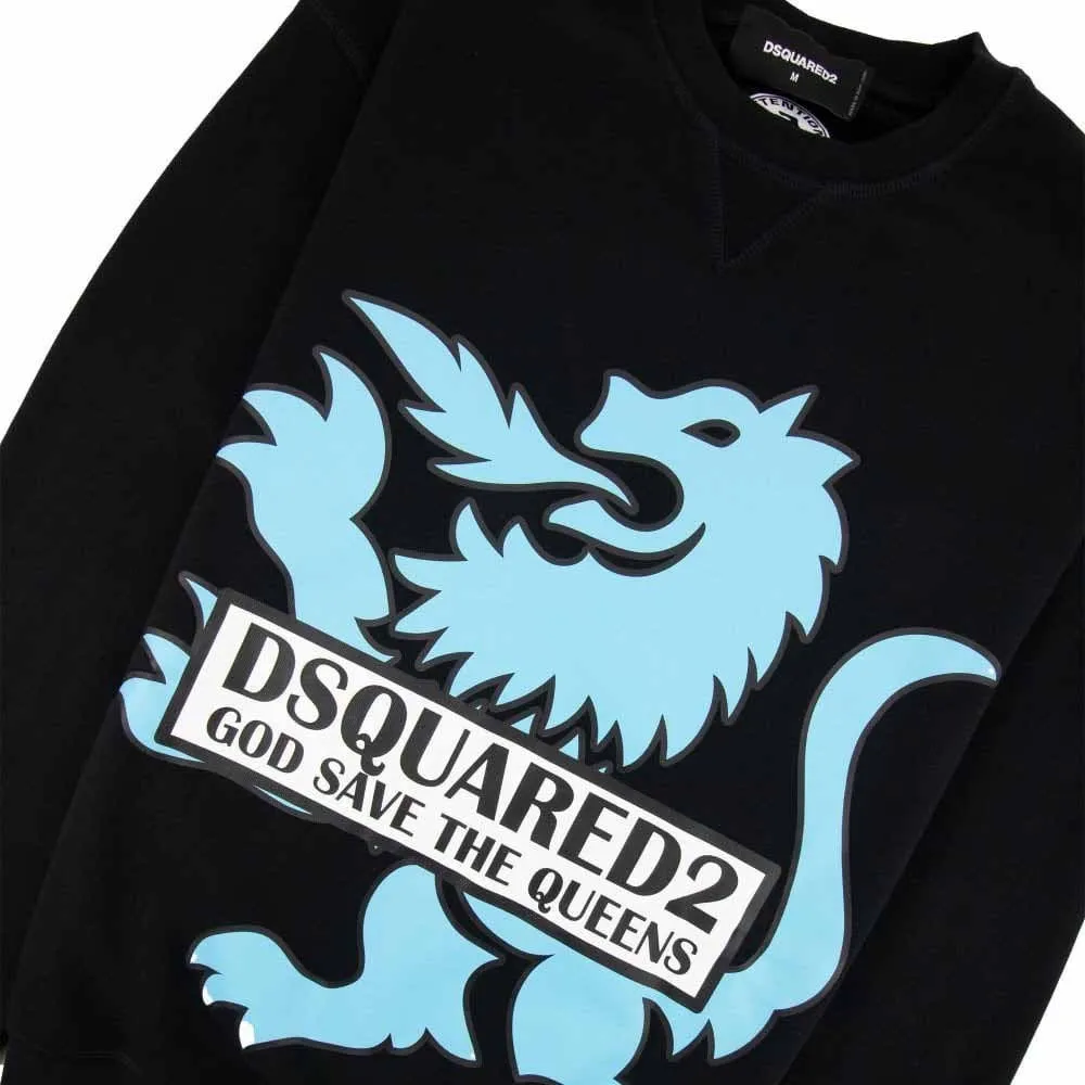 D SQUARED2  |Crew Neck Pullovers Unisex Street Style Long Sleeves Plain