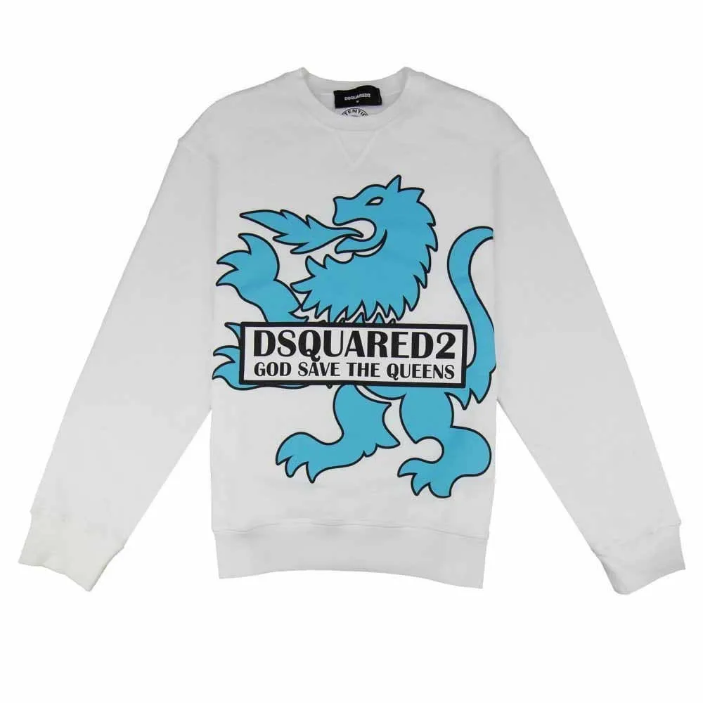 D SQUARED2  |Crew Neck Pullovers Unisex Street Style Long Sleeves Plain