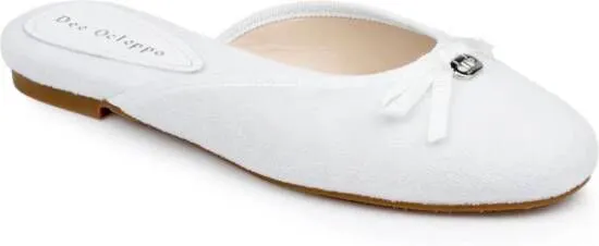 Dee Ocleppo Athens terry-cloth mules White