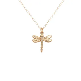 Dragonfly Necklace with Diamonds