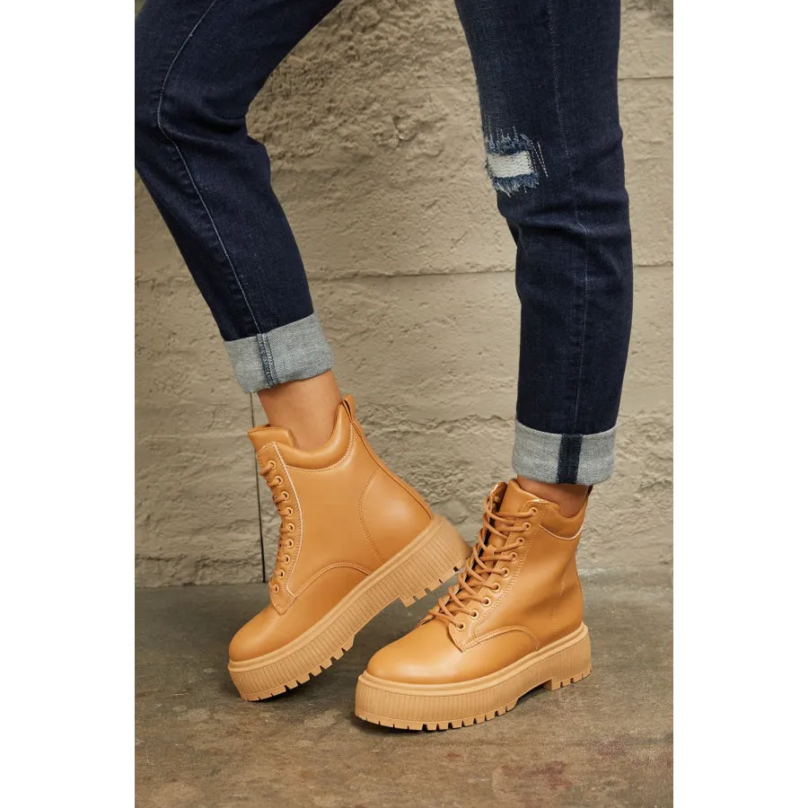 East Lion Corp Platform Combat Boots