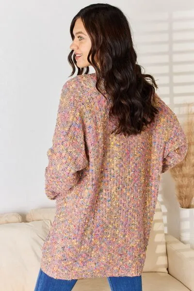 Eloise Multicolor Open Front Knit Cardigan