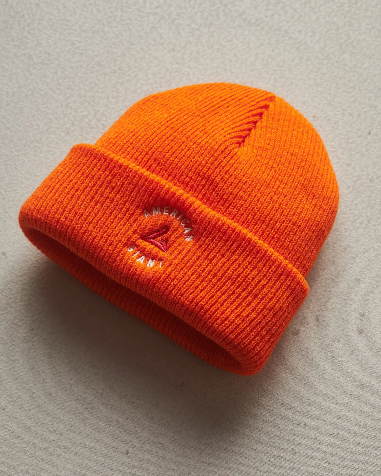 Embroidered Beanie - Athletic Orange