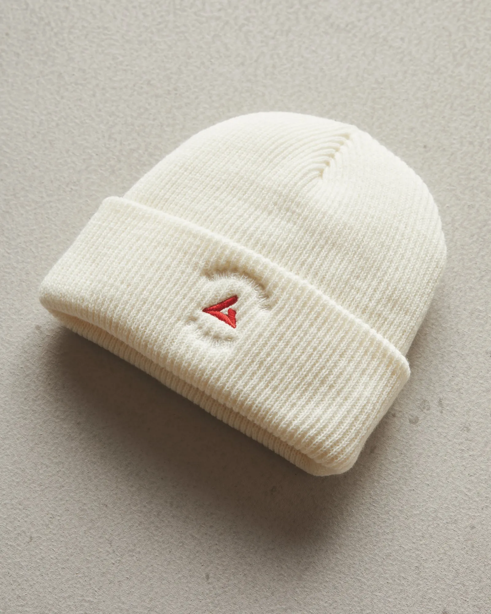 Embroidered Beanie - Natural