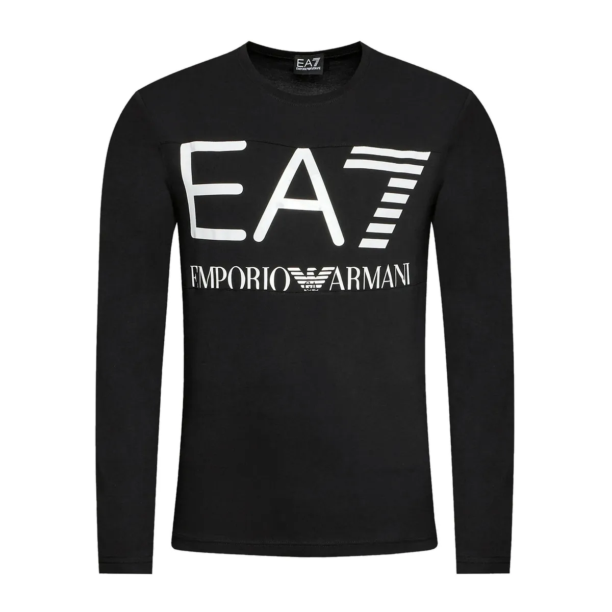 EMPORIO ARMANI  |Crew Neck Long Sleeves Cotton Long Sleeve T-shirt Logo