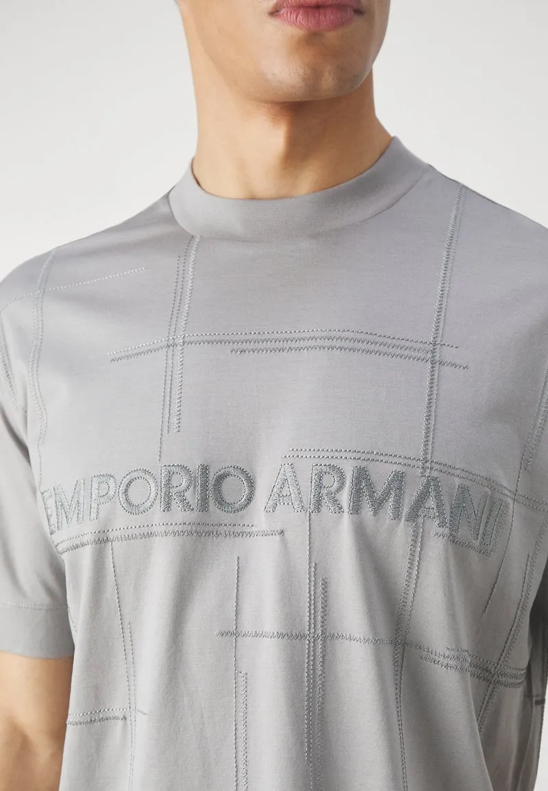 EMPORIO ARMANI  |Crew Neck Pullovers Street Style Plain Cotton Short Sleeves