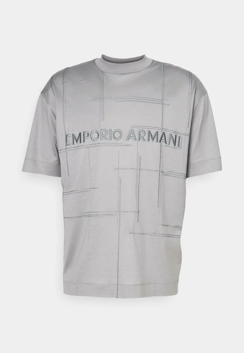 EMPORIO ARMANI  |Crew Neck Pullovers Street Style Plain Cotton Short Sleeves