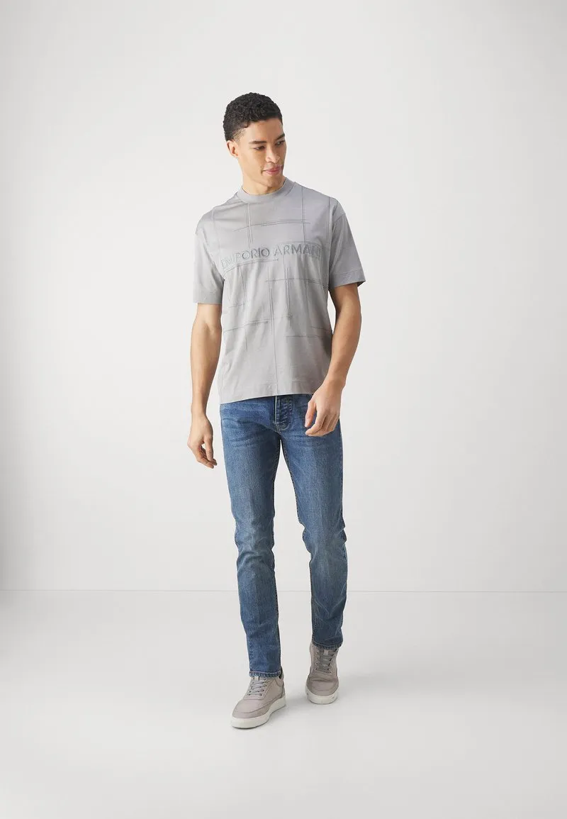 EMPORIO ARMANI  |Crew Neck Pullovers Street Style Plain Cotton Short Sleeves