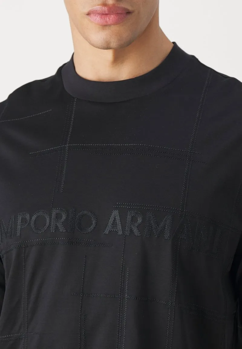 EMPORIO ARMANI  |Crew Neck Pullovers Street Style Plain Cotton Short Sleeves