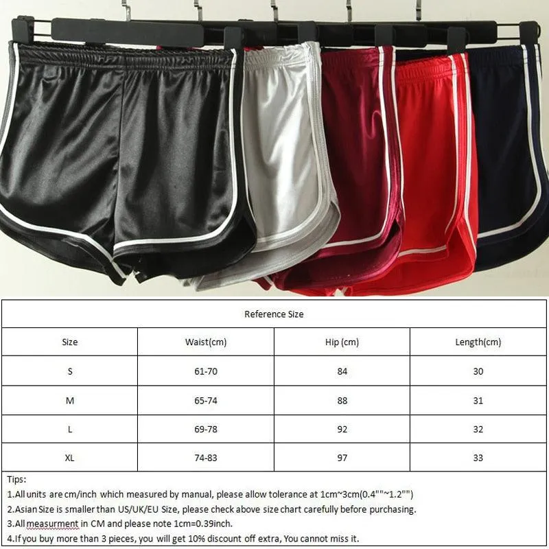 Experience Ultimate Comfort and Style with Silk Slim Short Surfwear Hot pants Elastic Waist Streetwear