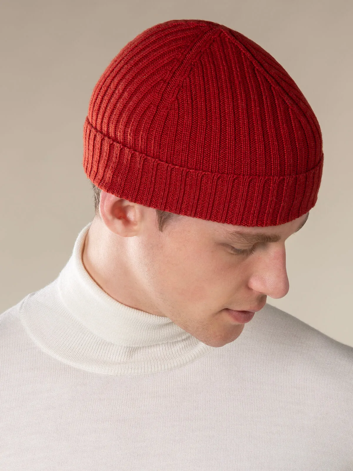 Extrafine Merino Hat Burnt Sienna