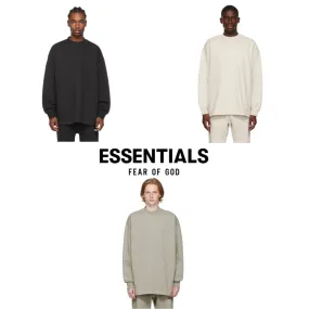 FEAR OF GOD  |Crew Neck Pullovers Street Style Long Sleeves Plain Cotton