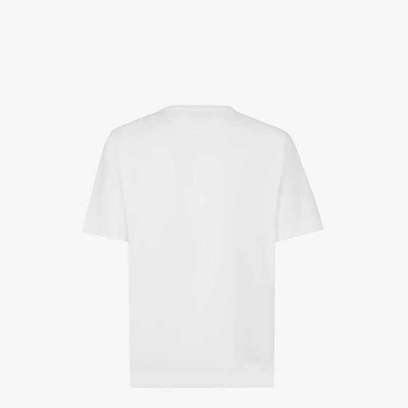 FENDI  |Pullovers Street Style U-Neck Cotton Short Sleeves Logo