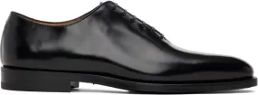 Ferragamo Black Square Toe Oxfords