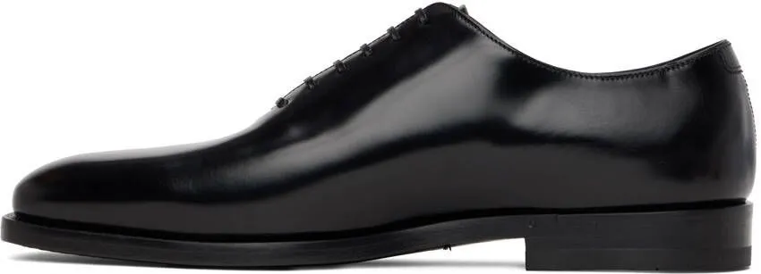 Ferragamo Black Square Toe Oxfords