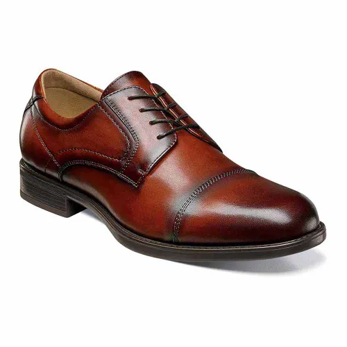 Florsheim Midtown Cognac Leather Cap Toe Oxfords