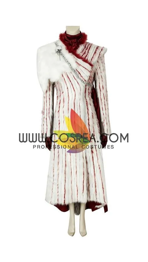 Game of Thrones Daenerys Season 8 Faux Fur Cosplay Costume