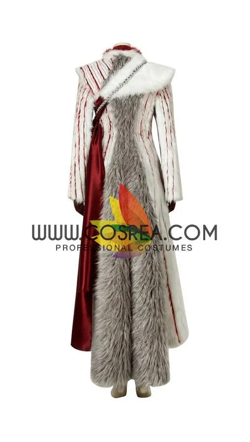 Game of Thrones Daenerys Season 8 Faux Fur Cosplay Costume