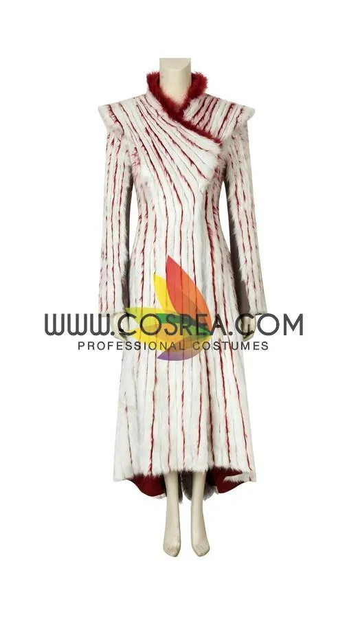 Game of Thrones Daenerys Season 8 Faux Fur Cosplay Costume