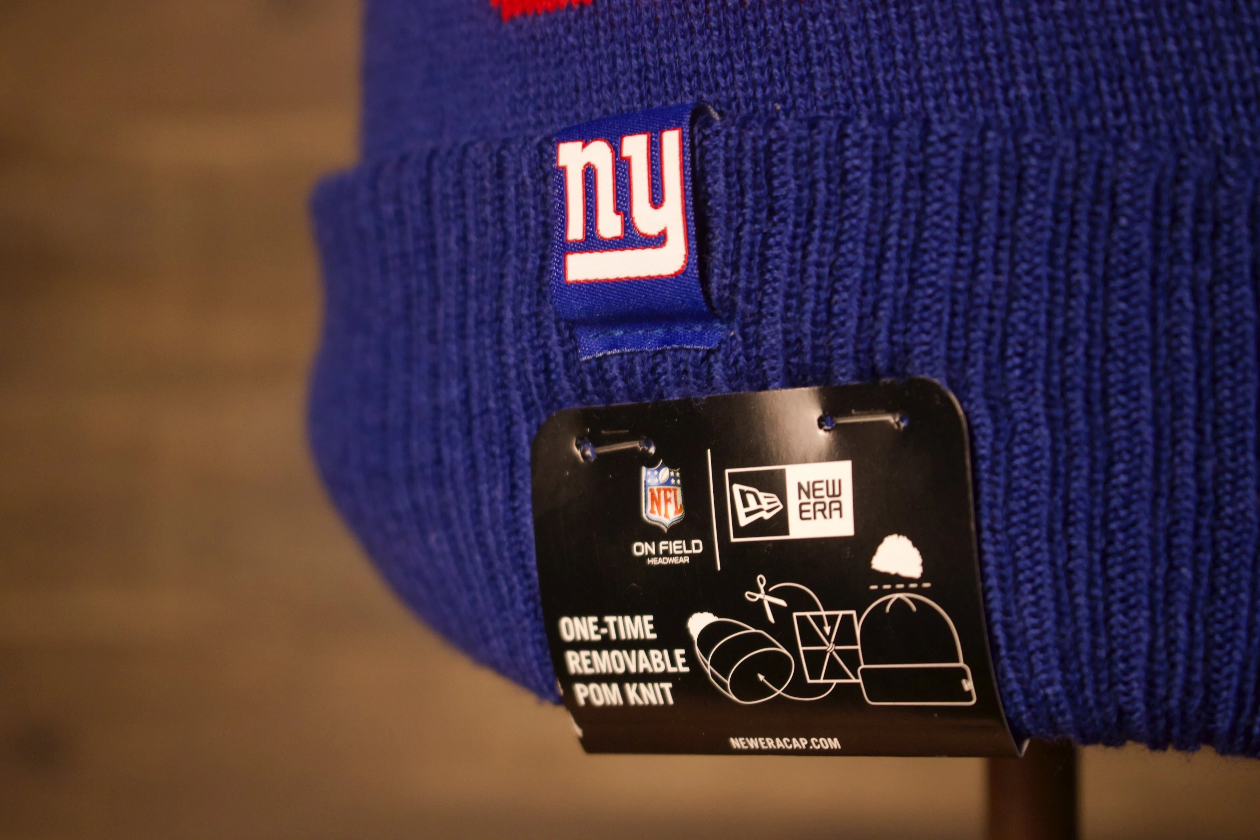 Giants Beanie | New York Giants 2019 On-Field Beanie | Giants Blue Winter Hat