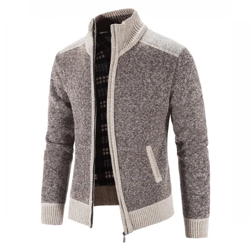 Gilet / cardigan tricoté à col montant pour homme Favocent - 21920SF