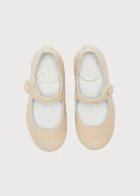 Girl's Beige Leather Celebration Shoes (20-34EU)