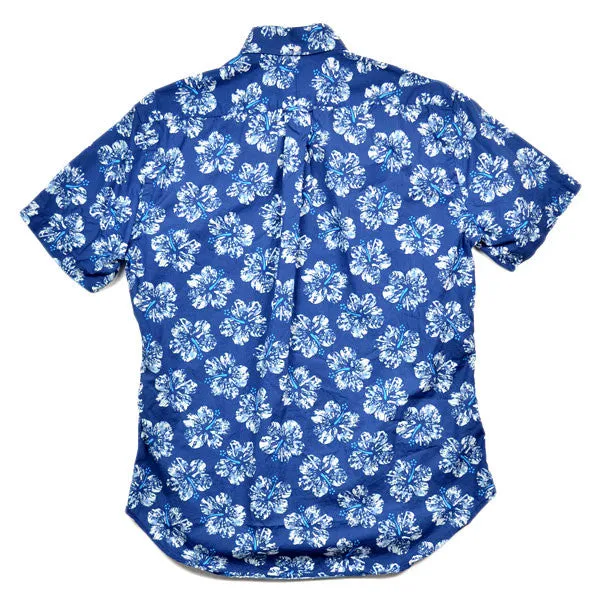 Gitman Vintage - Hibiscus Girls Short-Sleeve Shirt - Blue