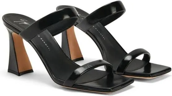 Giuseppe Zanotti Flaminia 85mm leather mules Black