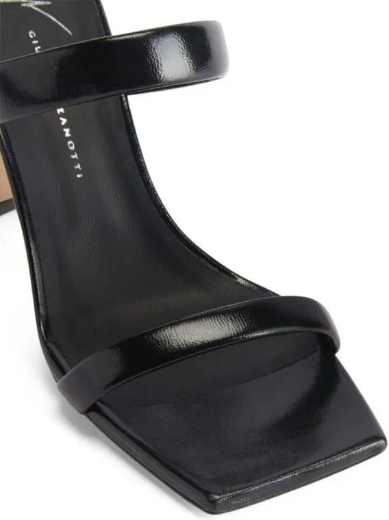 Giuseppe Zanotti Flaminia 85mm leather mules Black