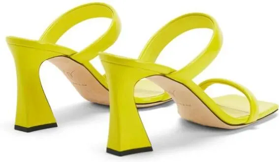 Giuseppe Zanotti Flaminia 85mm leather mules Yellow