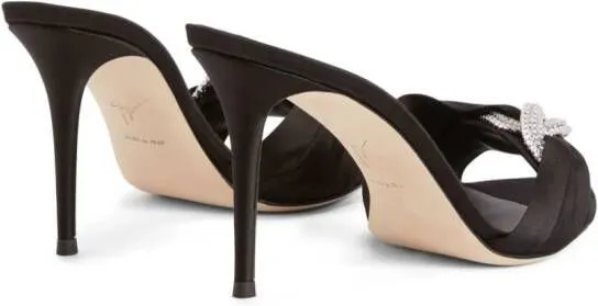 Giuseppe Zanotti Intriigo Knot 90mm satin mules Black