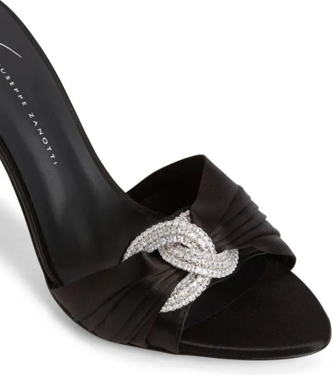 Giuseppe Zanotti Intriigo Knot 90mm satin mules Black