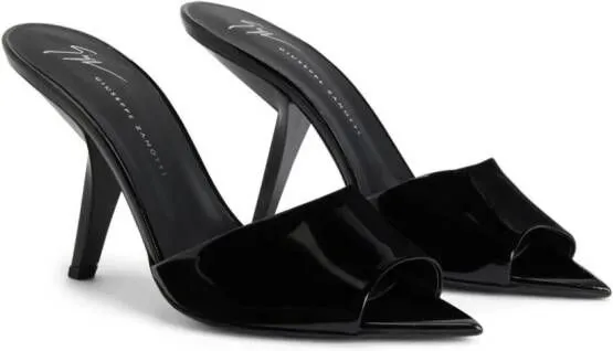 Giuseppe Zanotti Mystero 90mm leather mules Black