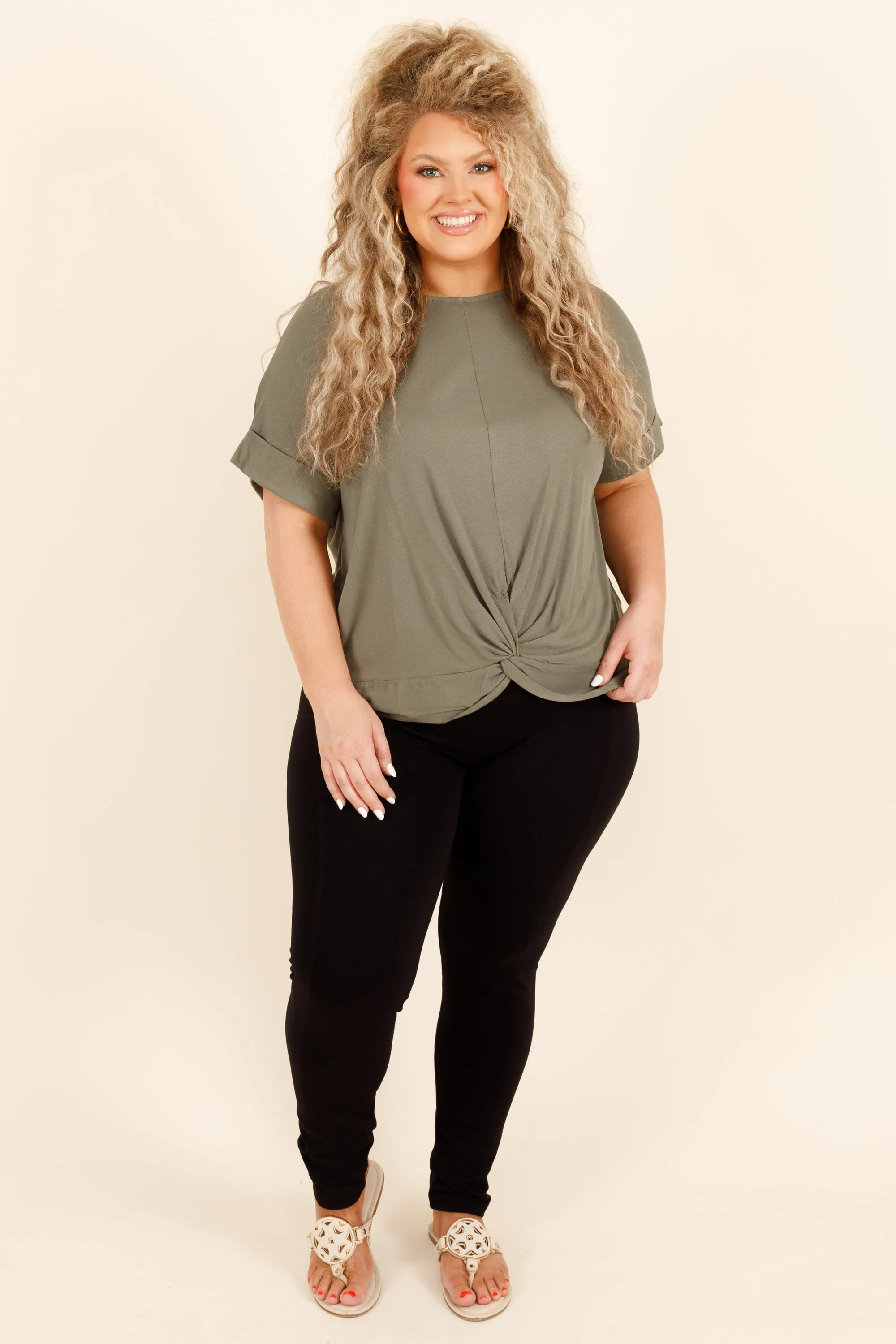 Gossip Only Top, Light Olive