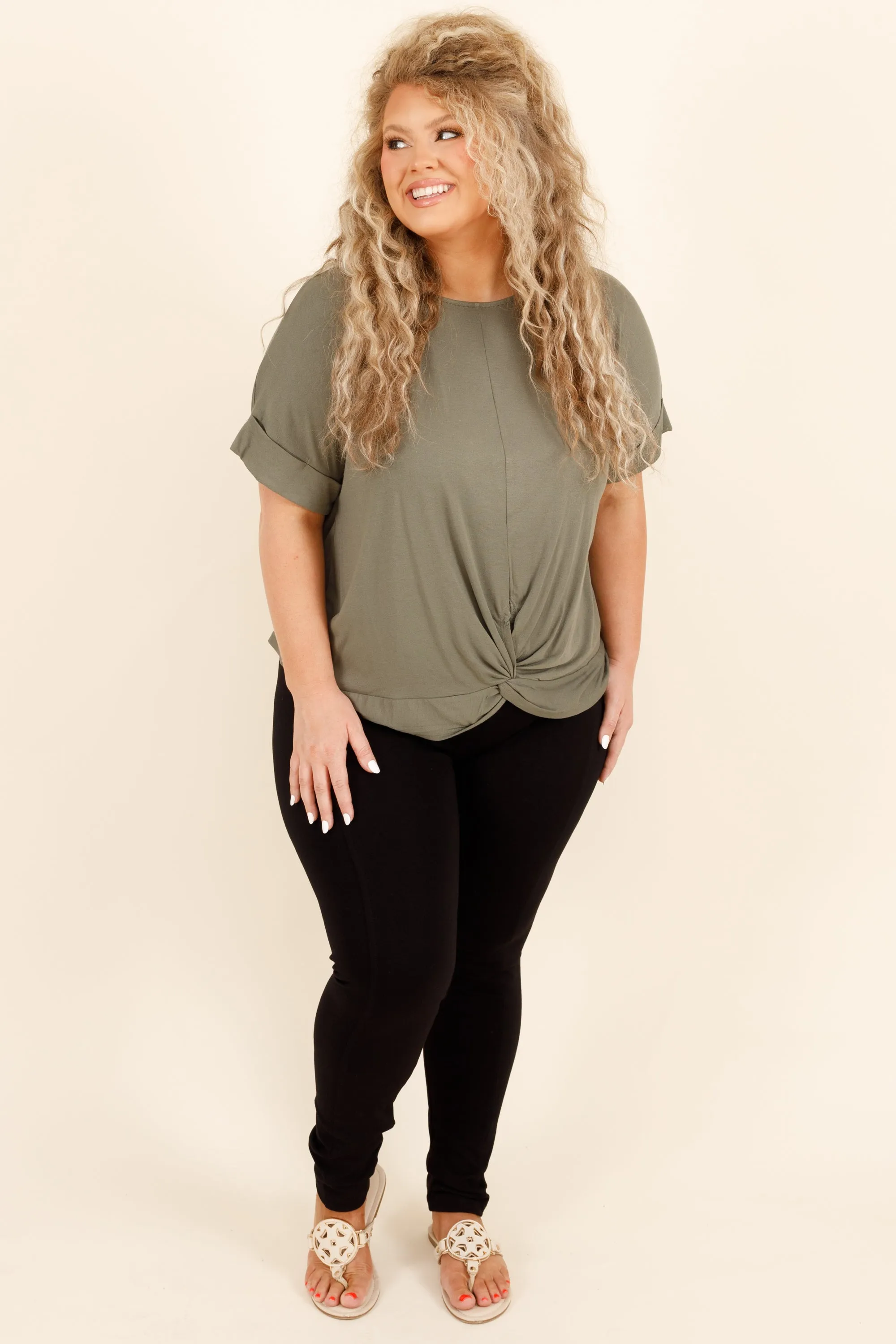 Gossip Only Top, Light Olive