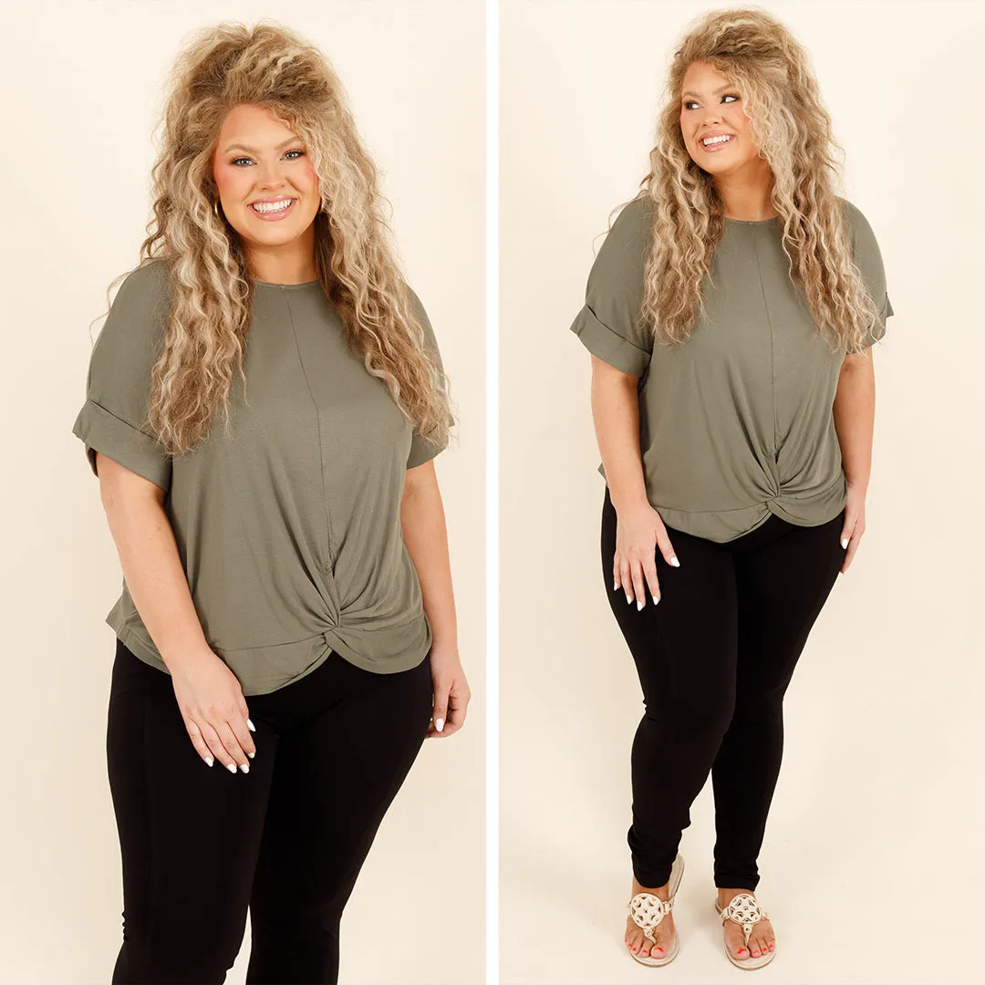 Gossip Only Top, Light Olive