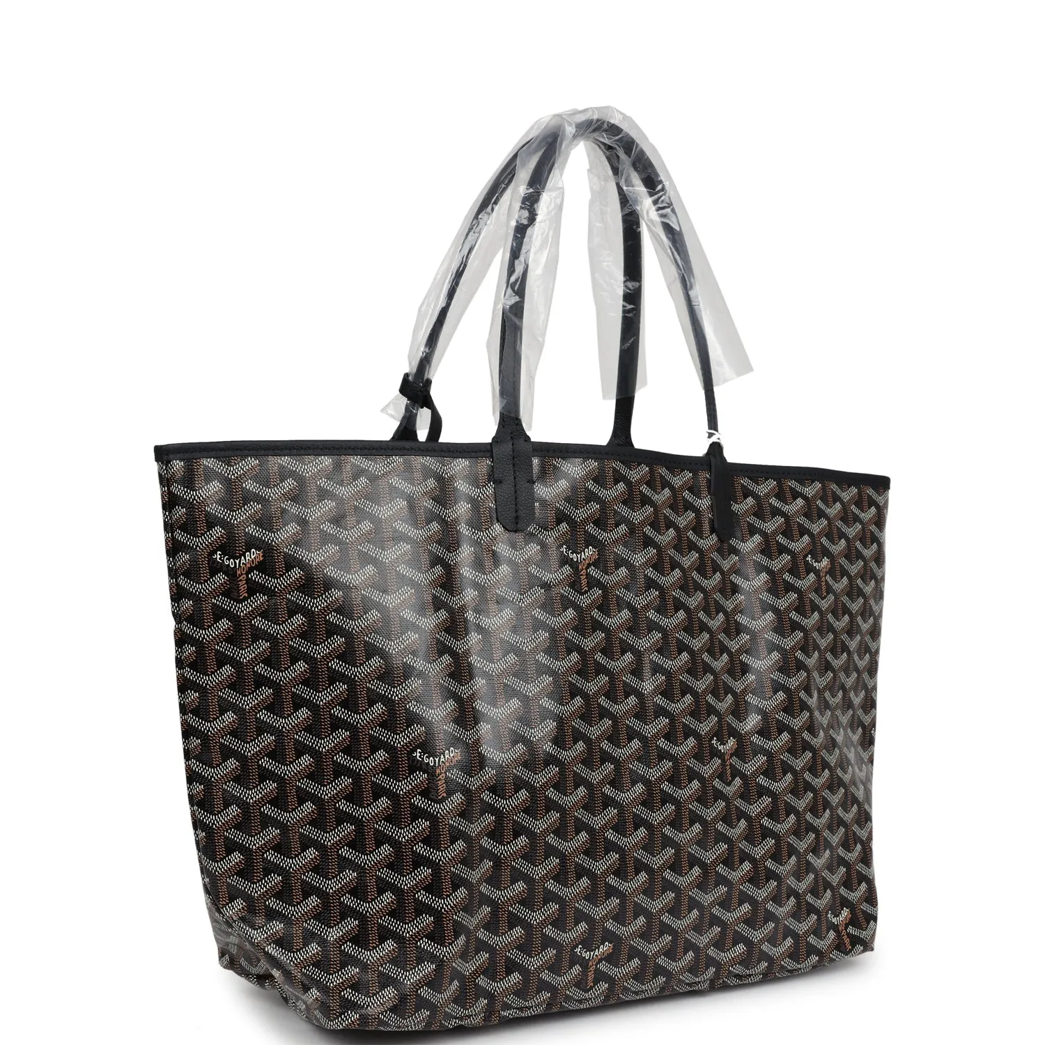 Goyard Goyardine Black St. Louis PM Tote Bag Palladium Hardware