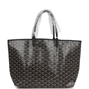 Goyard Goyardine Black St. Louis PM Tote Bag Palladium Hardware