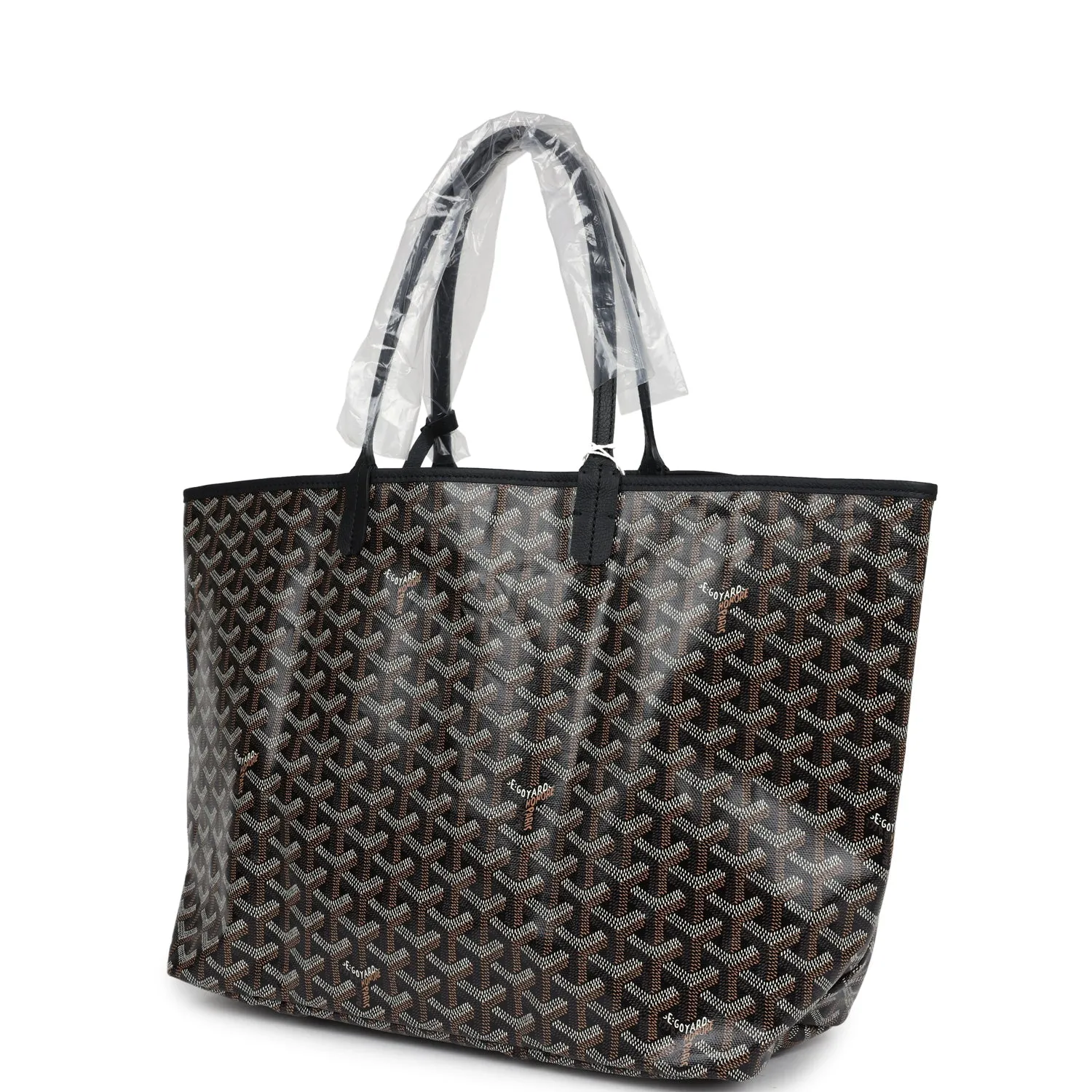 Goyard Goyardine Black St. Louis PM Tote Bag Palladium Hardware