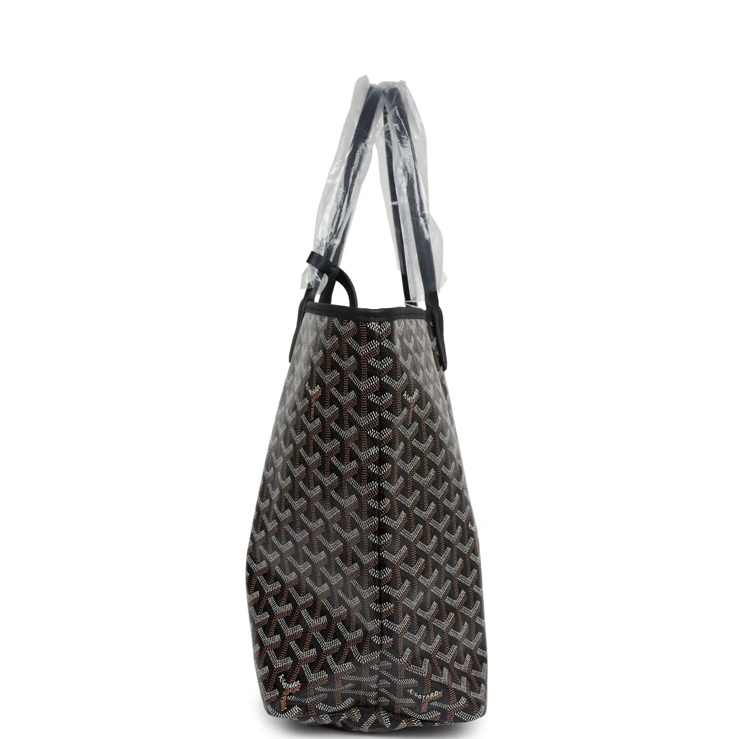 Goyard Goyardine Black St. Louis PM Tote Bag Palladium Hardware