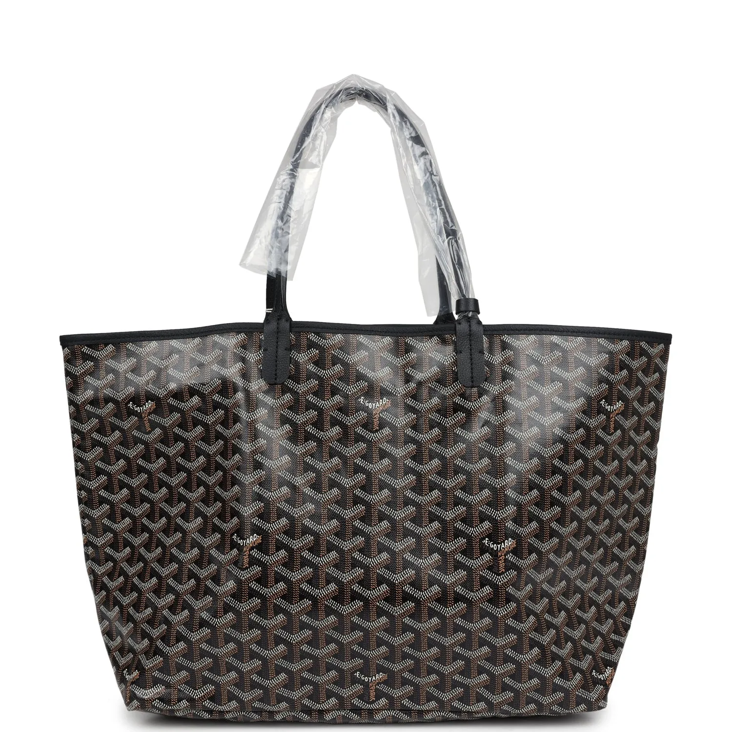 Goyard Goyardine Black St. Louis PM Tote Bag Palladium Hardware