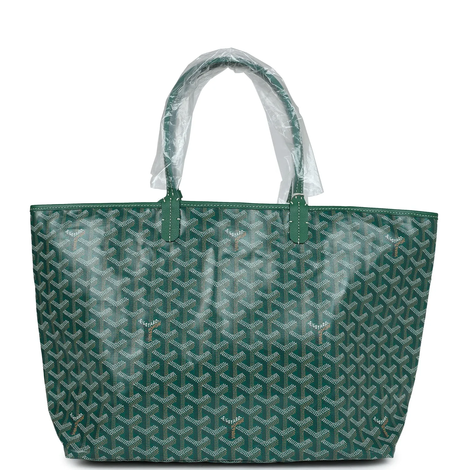 Goyard Goyardine Green St. Louis PM Tote Bag Palladium Hardware