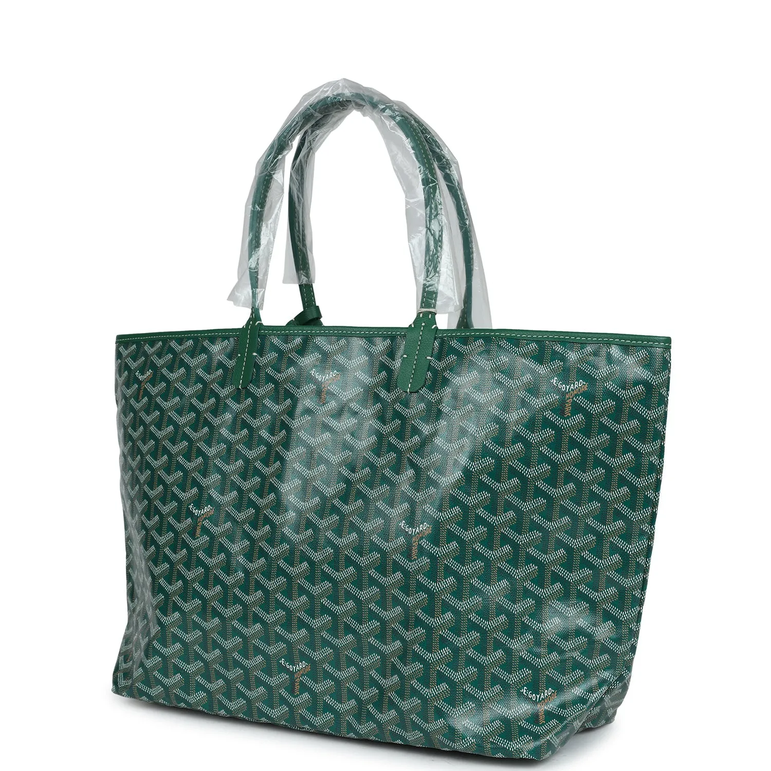 Goyard Goyardine Green St. Louis PM Tote Bag Palladium Hardware