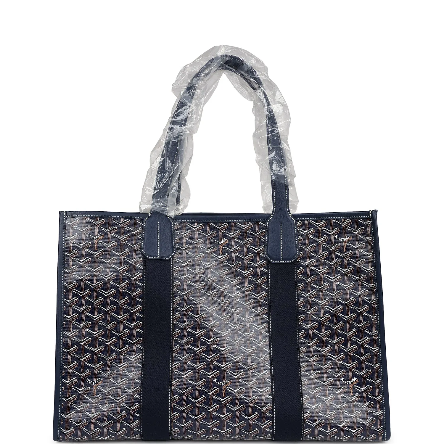 Goyard Villette Tote Bag MM Navy Blue Goyardine Canvas & Chevroches Calfskin