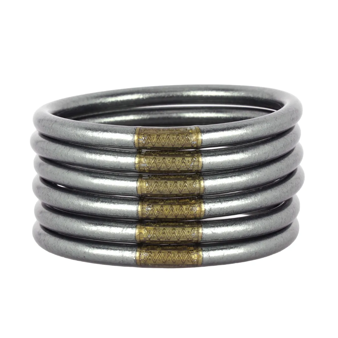 Graphite BuDhaGirl All Weather Bangle Set (Set of 6)