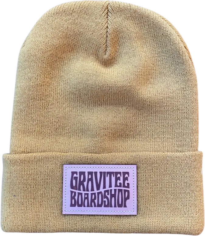 Gravitee Leather Patch Beanie