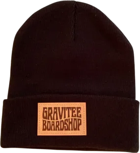 Gravitee Leather Patch Beanie