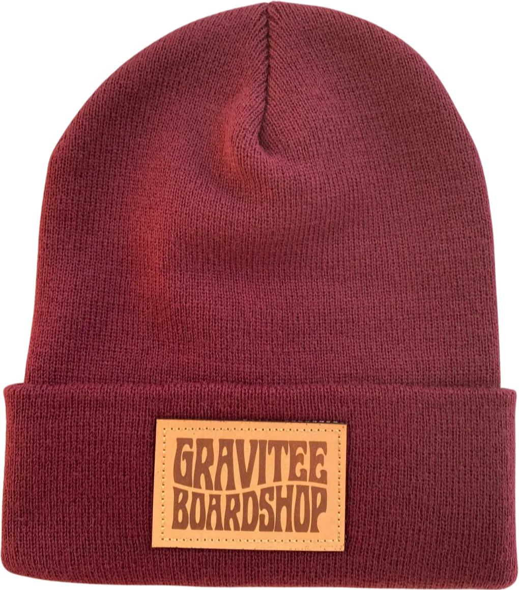 Gravitee Leather Patch Beanie