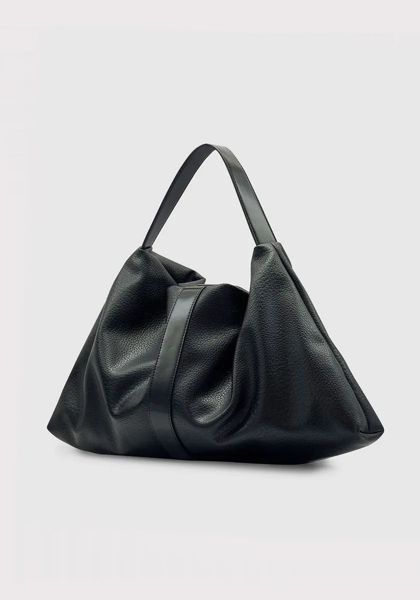 Harlow Slouch Tote Bag - Black Nappa