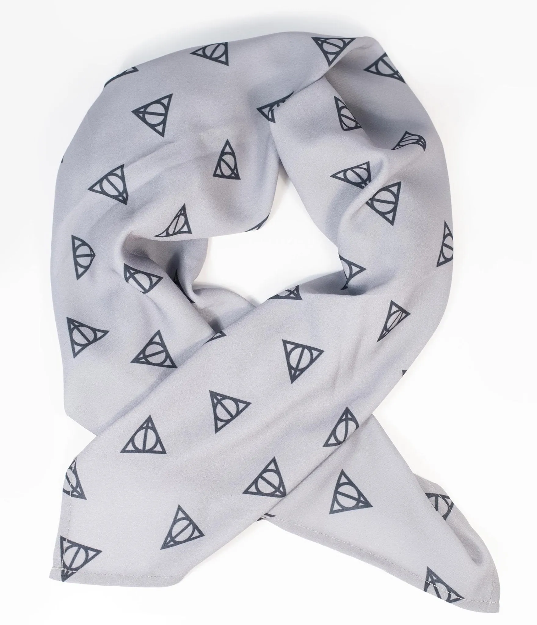 Harry Potter x Unique Vintage Deathly Hallows Print Hair Scarf